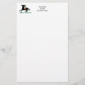 Vintager Polo Player auf Pony Briefpapier (Vorderseite)