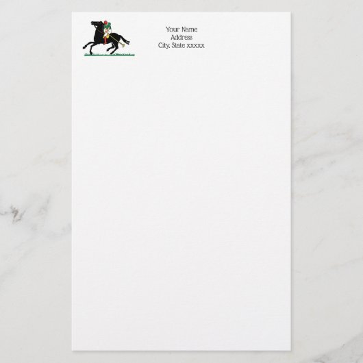 Vintager Polo Player auf Pony Briefpapier (Vorderseite)