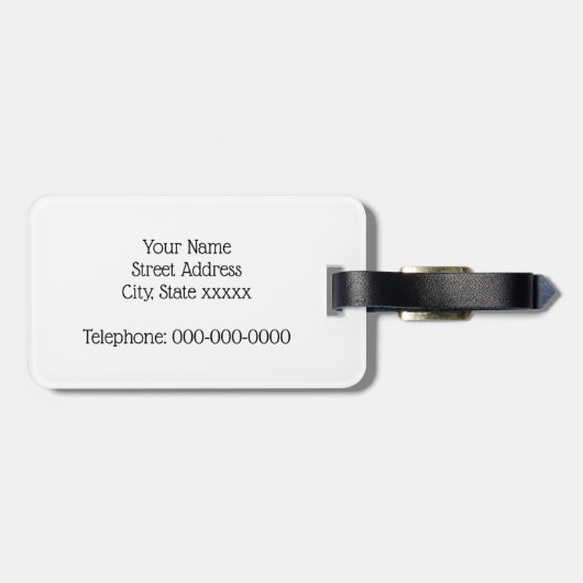 Vintager Polo Player auf Pony Gepäckanhänger (Rückseite horizontal)