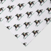 Vintager Polo Player auf Pony Seidenpapier (Detail)