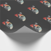 Vintager Polo-Player Geschenkpapier (Ecke)