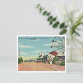 Vintager Pontchartrain Beach Lounge Postkarte (Stehend Vorderseite)