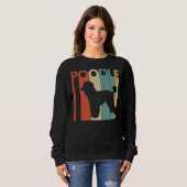 Vintager Poodle Hund Sweatshirt (Vorne ganz)