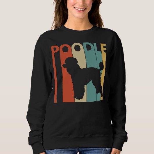 Vintager Poodle Hund Sweatshirt (Vorderseite)