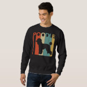 Vintager Poodle Hund Sweatshirt (Vorne ganz)