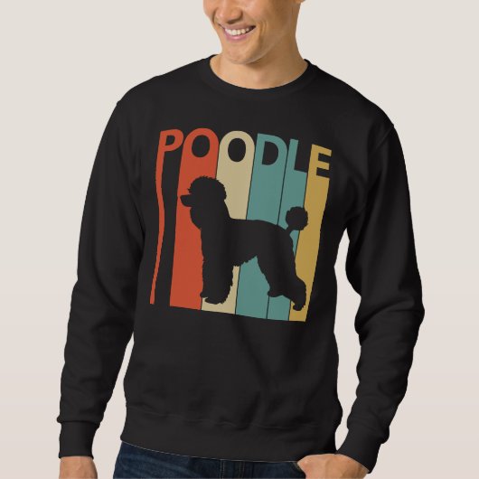 Vintager Poodle Hund Sweatshirt (Vorderseite)