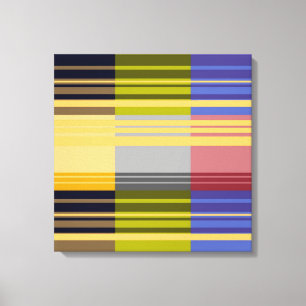 Vintager Pop Art Colorful Stripes Leinwand