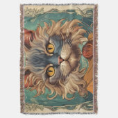 Vintager Pop Art Louis Wain Retro Style Decke (Vorderseite Vertikal)