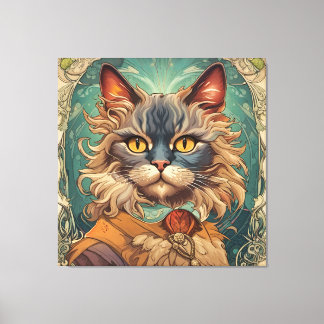 Vintager Pop Art Louis Wain Retro Style Leinwanddruck