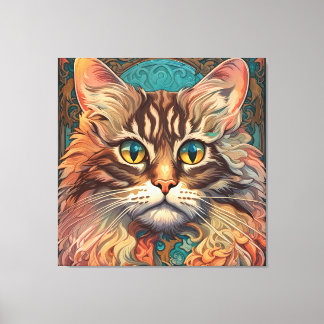 Vintager Pop Art, Louis Wain Schöne Katze Leinwanddruck
