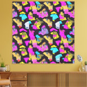 Vintager Pop Art Pattern Design Leinwanddruck (Insitu (Wohnzimmer))
