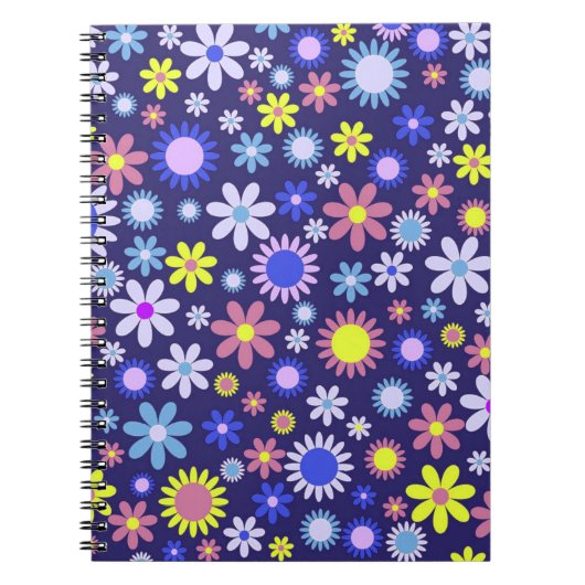 Vintager Pop Art Style Daisy Blume Muster Notizblock (Vorderseite)