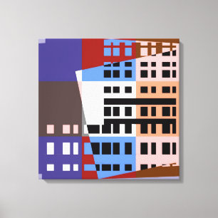 Vintager Pop Kunst  Städtische Leinwand