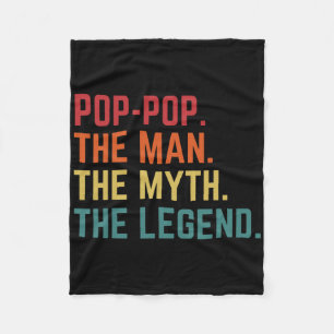 Vintager Pop-Pop Man Myth Legend Daddy Grandpa Fat Fleecedecke