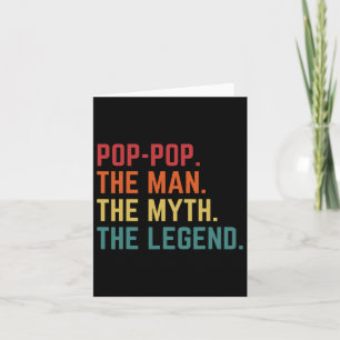 Vintager Pop-Pop Man Myth Legend Daddy Grandpa Fat Karte