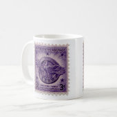 Vintager Porto-Briefmarke-Kaffeebecher Kaffeetasse (Vorderseite Links)
