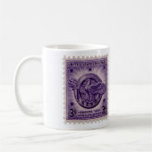 Vintager Porto-Briefmarke-Kaffeebecher Kaffeetasse (Links)