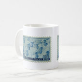 Vintager Porto-Briefmarke-Kaffeebecher Kaffeetasse (Vorderseite Links)
