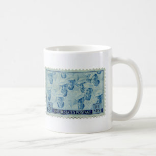 Vintager Porto-Briefmarke-Kaffeebecher Kaffeetasse