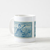 Vintager Porto-Briefmarke-Kaffeebecher Kaffeetasse (Vorderseite Links)