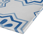 Vintager Portugiese Azulejo BLAUES Fliesen-Muster Schneidebrett (Ecke)