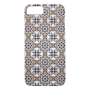 Vintager Portugiese Azulejo blaues gelbes Muster Case-Mate iPhone Hülle