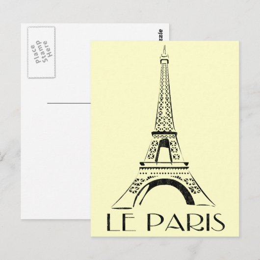 Vintager Postkarte (Vorne/Hinten)