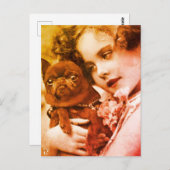 Vintager Postkartenschub Meine BESTE FREUNDIN Postkarte (Vorne/Hinten)