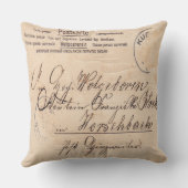 Vintager Postkartenwirbel Kissen (Rückseite)