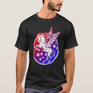Vintager Power des amerikanischen Pegasus Flying H T-Shirt