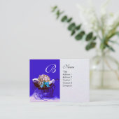 VINTAGER PRAM MIT BLUME BABY DUSCHE,Perlpapier Visitenkarte (Stehend Vorderseite)