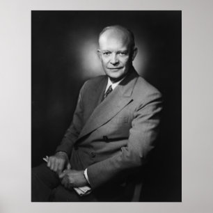 Vintager Präsident Dwight D. Eisenhower-Fotografie Poster