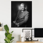 Vintager Präsident Dwight D. Eisenhower Fotograph Poster (Heimbüro)