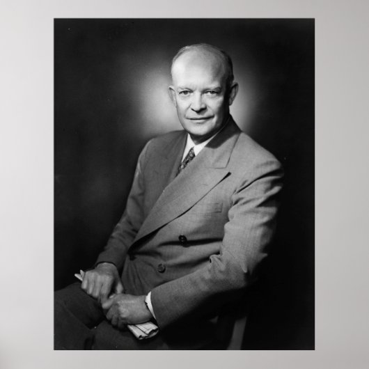 Vintager Präsident Dwight D. Eisenhower Fotograph Poster (Vorne)