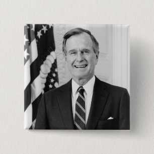 Vintager Präsident George Herbert Walker Bush Button