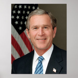 Vintager Präsident George W. Bush Portrait Poster