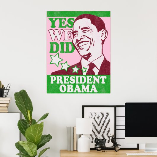 Vintager Präsident Obama Poster (Heimbüro)
