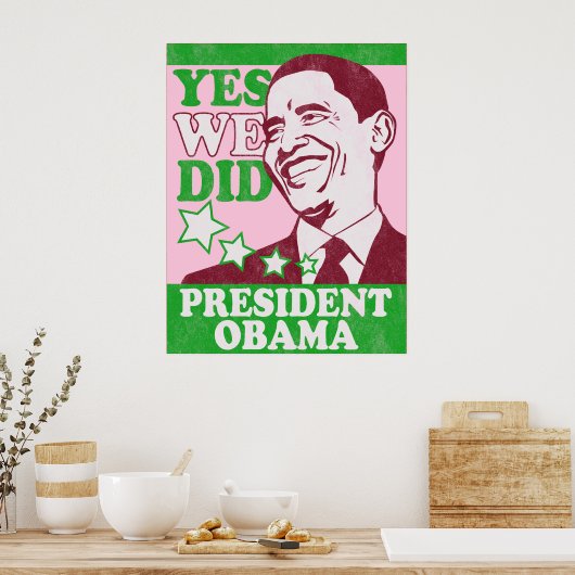 Vintager Präsident Obama Poster (Küche)