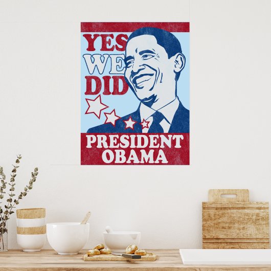 Vintager Präsident Obama Poster (Küche)