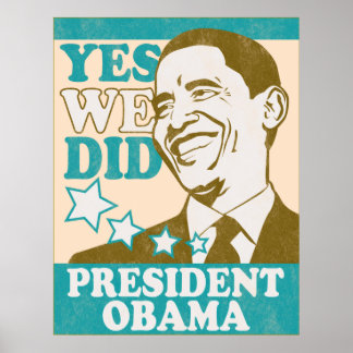 Vintager Präsident Obama Poster