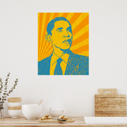 Vintager Präsident Obama Poster (Küche)