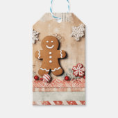 Vintager primitiver Gingerbrot-Mann Geschenkanhänger (Vorderseite)
