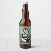 Vintager Protest gegen Penguin-Aktivismus Bierflaschenetikett (Vorderseite)