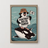 Vintager Protest gegen Penguin-Aktivismus Button (Vorderseite)