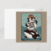 Vintager Protest gegen Penguin-Aktivismus Einladung (Vorne/Hinten)