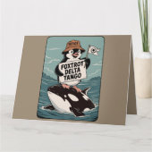 Vintager Protest gegen Penguin-Aktivismus Karte (Vorderseite)