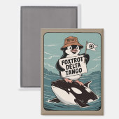 Vintager Protest gegen Penguin-Aktivismus Magnet (Vorderseite/Rückseite)