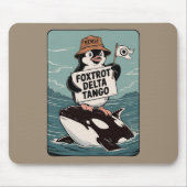 Vintager Protest gegen Penguin-Aktivismus Mousepad (Vorne)