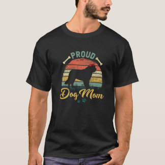 Vintager Proud Bernard Hund Mama Retro Muttertag T-Shirt