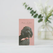 Vintager Pudel-Hund, der cooles Visitenkarte (Stehend Vorderseite)